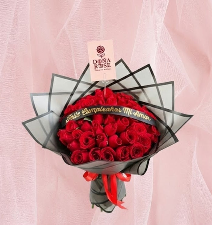 Ramo Buchón de 50 Rosas Rojas “Maria”