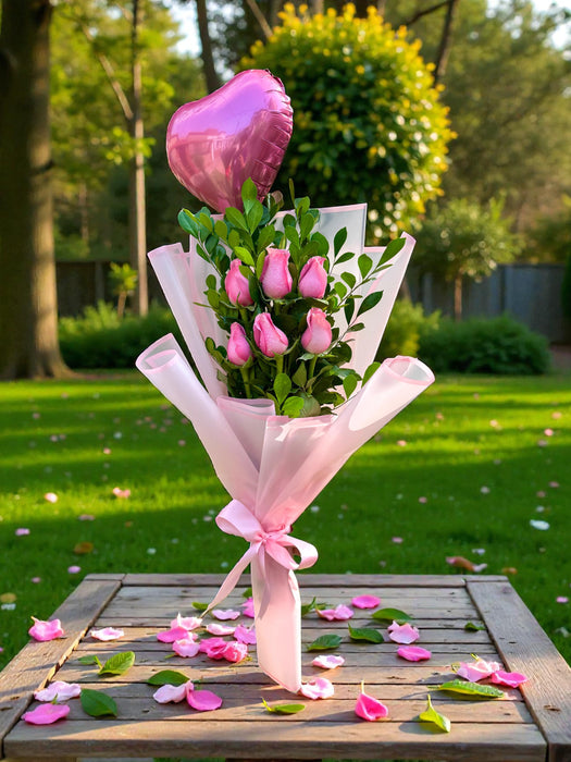 Ramo de 6 rosas fusión "REAL"