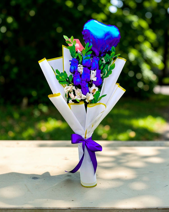 Ramo de 7 Rosas Azules “Blue Men”