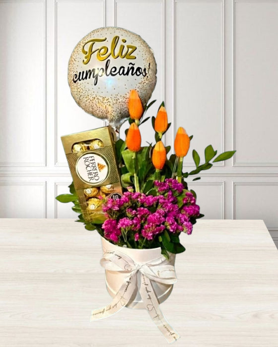Box de Tulipanes y Chocolate “Cumpleañero”