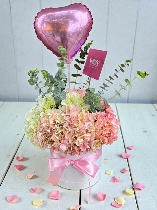 Box de Hortensias “Elegancia Floral”