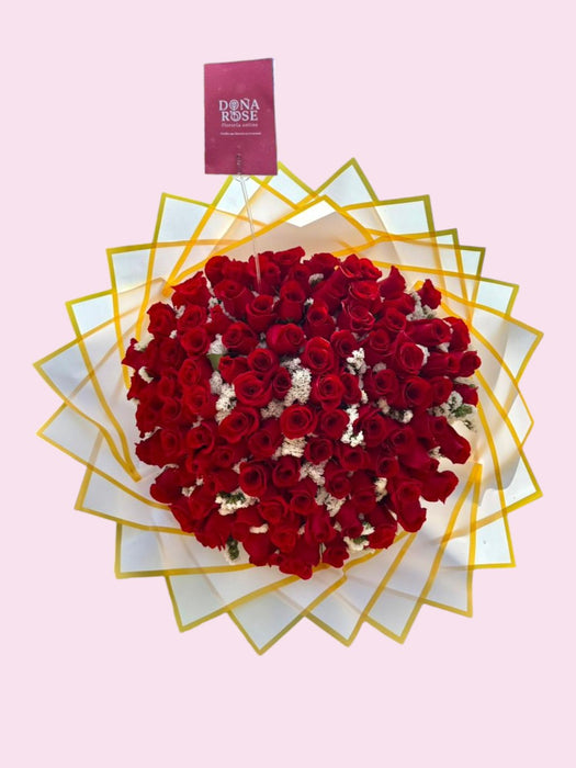 Ramo Buchón de 100 Rosas Rojas