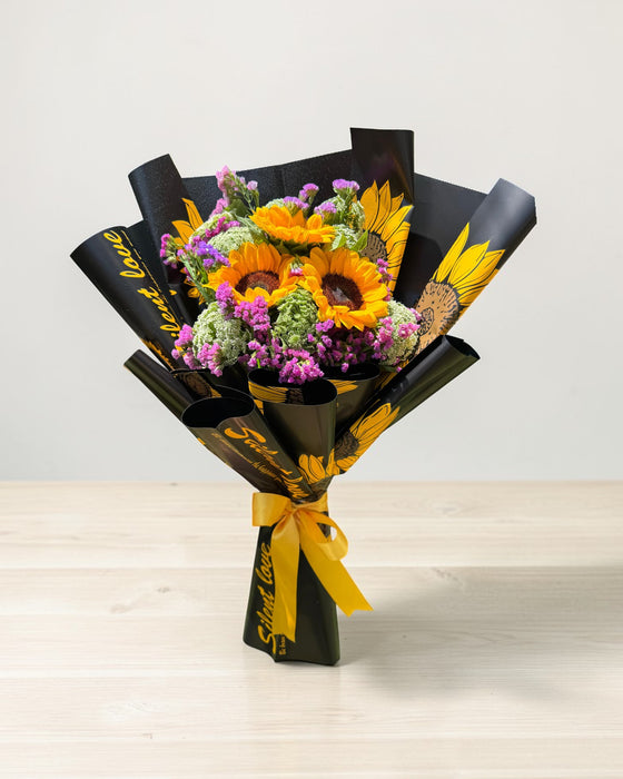 Ramo de 3 girasoles "Destello"