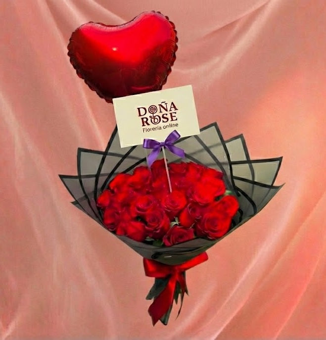 Ramo de 24 Rosas Rojas “My Love”