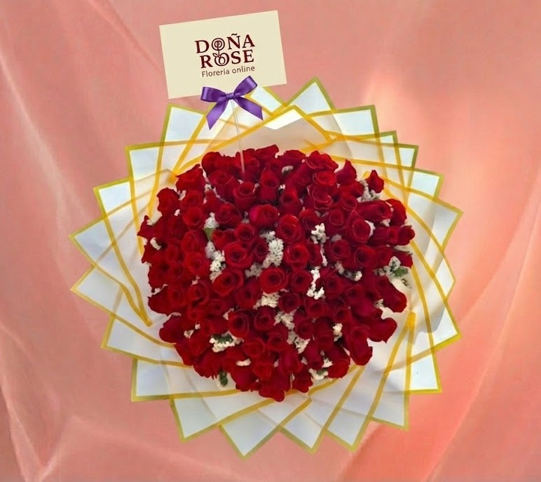 Ramo Buchón de 100 Rosas Rojas
