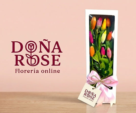 Caja de Tulipanes Variados  “Amira”