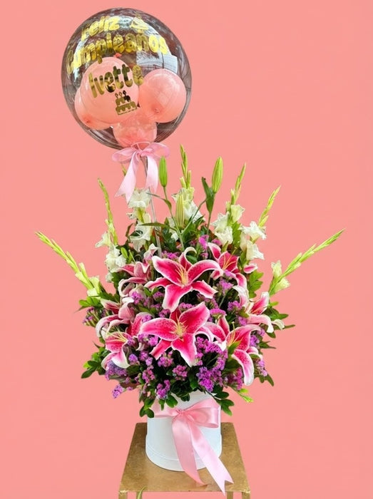 Arreglo de Lirios Fucsias Premium “Ivette”